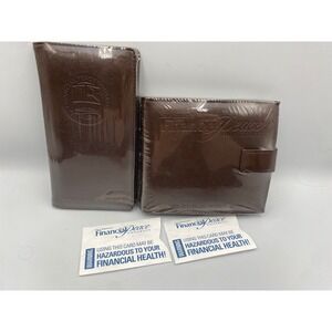 Dave Ramsey Financial Peace University Brown Leather Envelope System and DVD Set